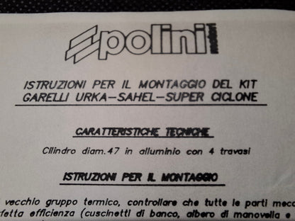 kit gruppo termico POLINI Ø47 a liquido per GARELLI URKA SUPERCICLONE SAHEL